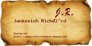 Jankovich Richárd névjegykártya