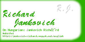 richard jankovich business card